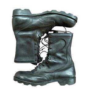Vintage 1990s USGI Black Combat Boots Ro-Search Soles Speedlace 12R